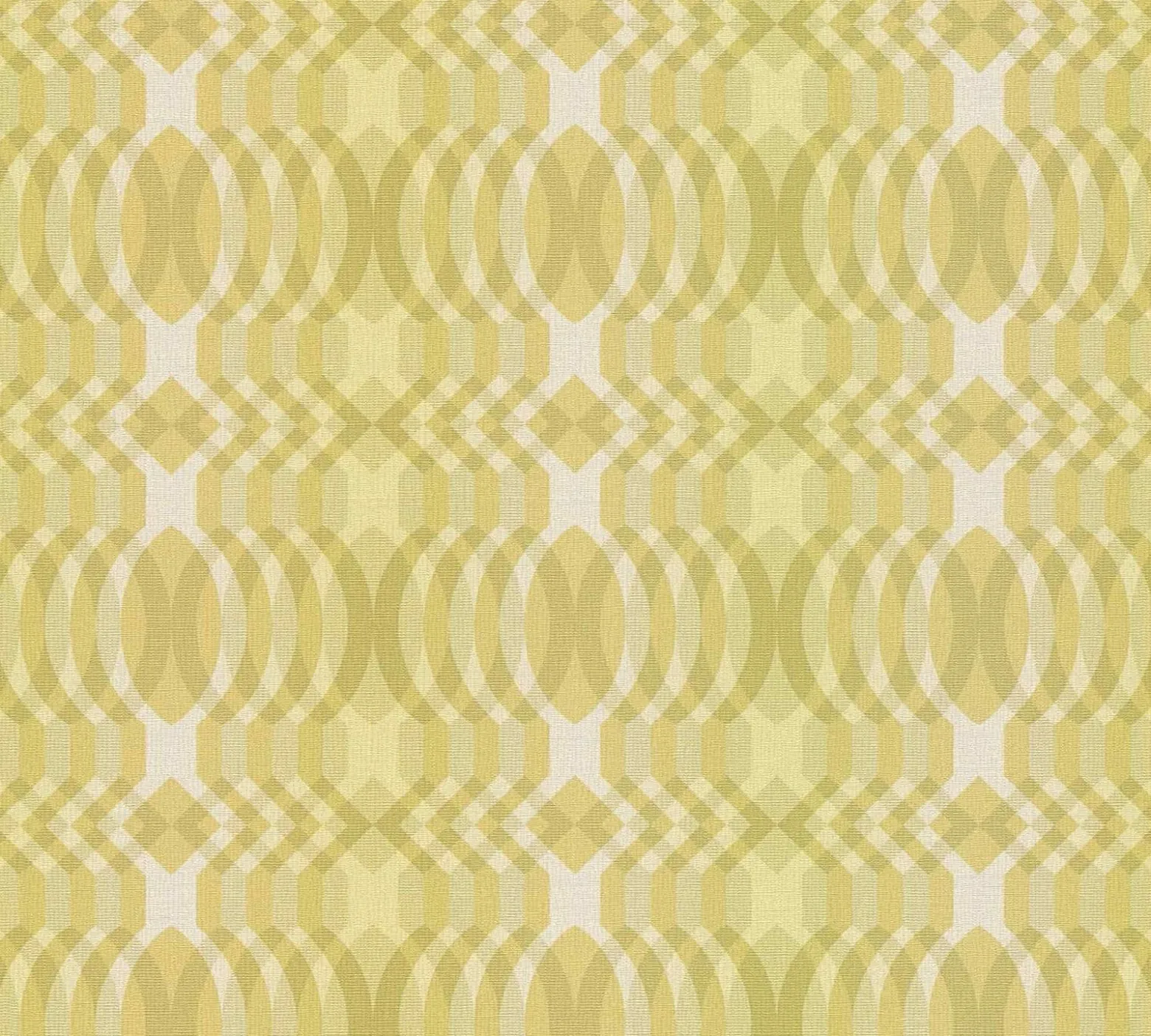 Vliestapete Rauten Oval Grafik Grün Braun 39534-1