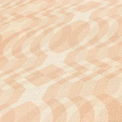 Vliestapete Rauten Oval Grafik Rosa Beige 39534-5