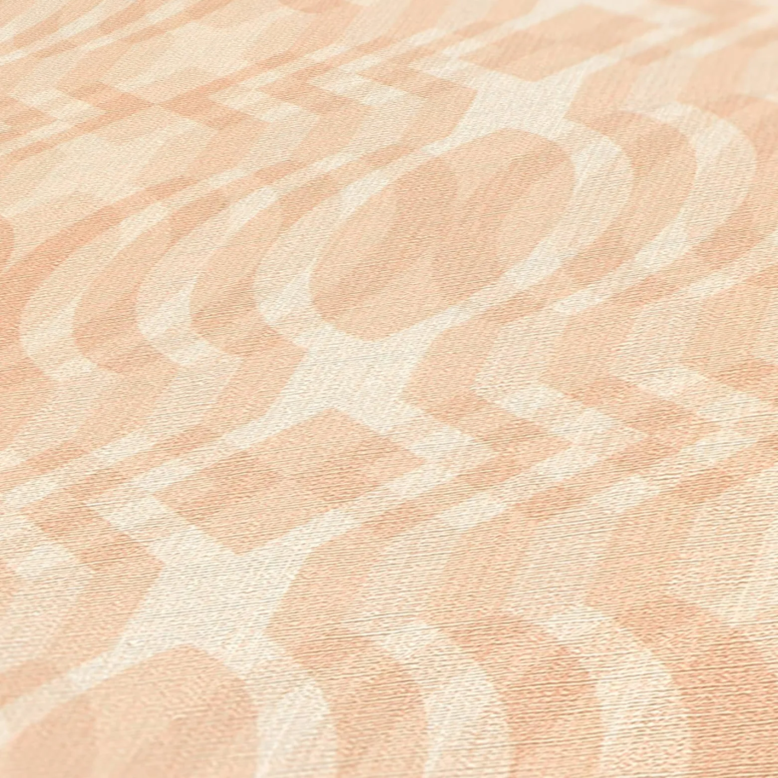 Vliestapete Rauten Oval Grafik Rosa Beige 39534-5