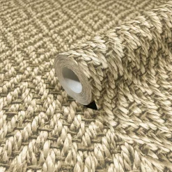 Vliestapete Rauten Sisaloptik 3D-Effekt Beige 45745