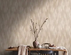 Vliestapete Rauten Streifen Grafik Beige Braun 39104-3