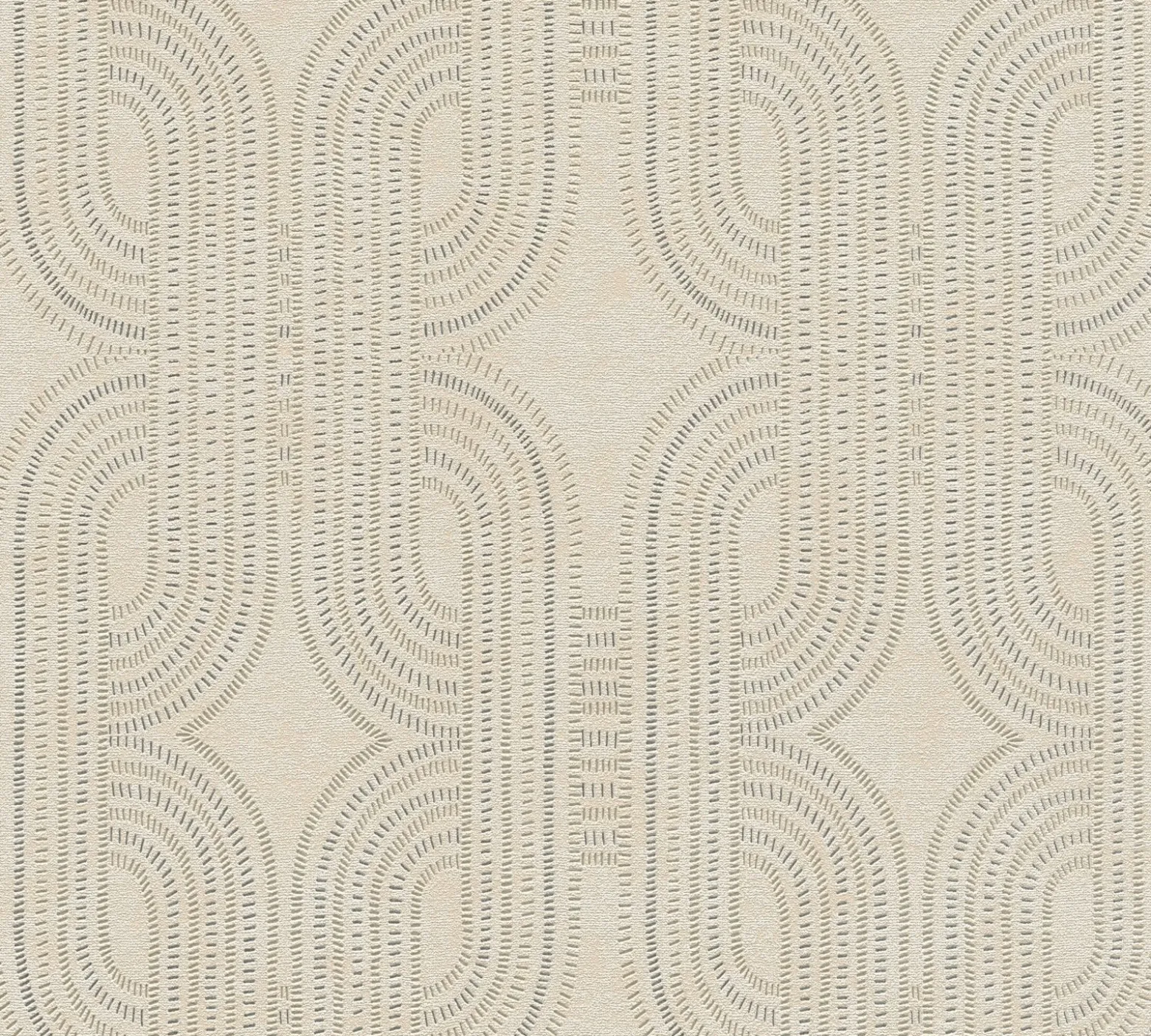 Vliestapete Retro Beige Silber Gold Metallic 39937-1