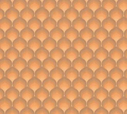 Vliestapete Retro Fächer Grafik Braun Orange 39538-4