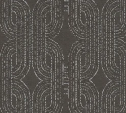 Vliestapete Retro Schwarz Gold Silber Metallic 39937-4