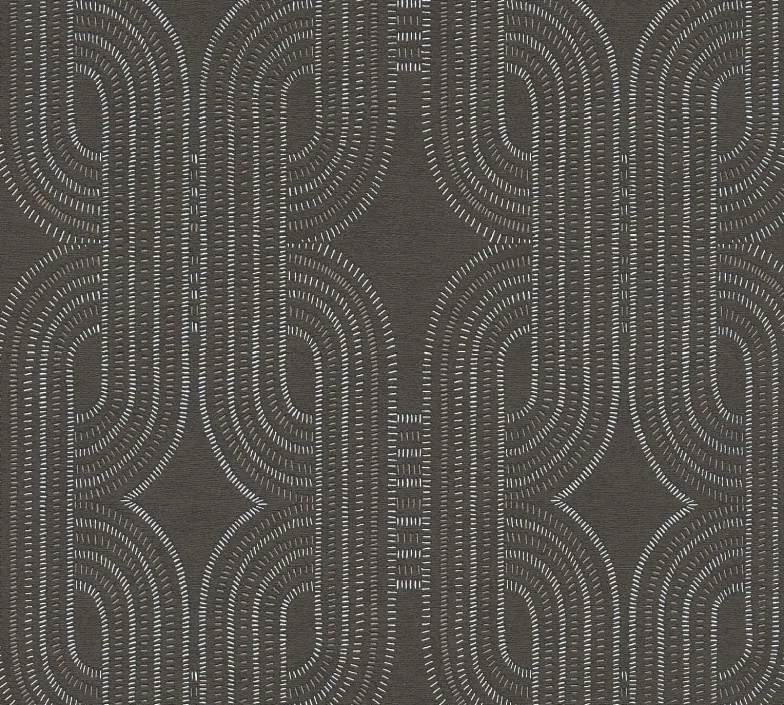 Vliestapete Retro Schwarz Gold Silber Metallic 39937-4