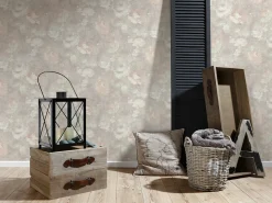 Vliestapete Rose Blume Vintage braun AS Creation 33604-2