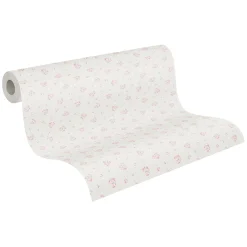 Vliestapete Rosen Landhausstil Grau Rosa Weiß 39067-3