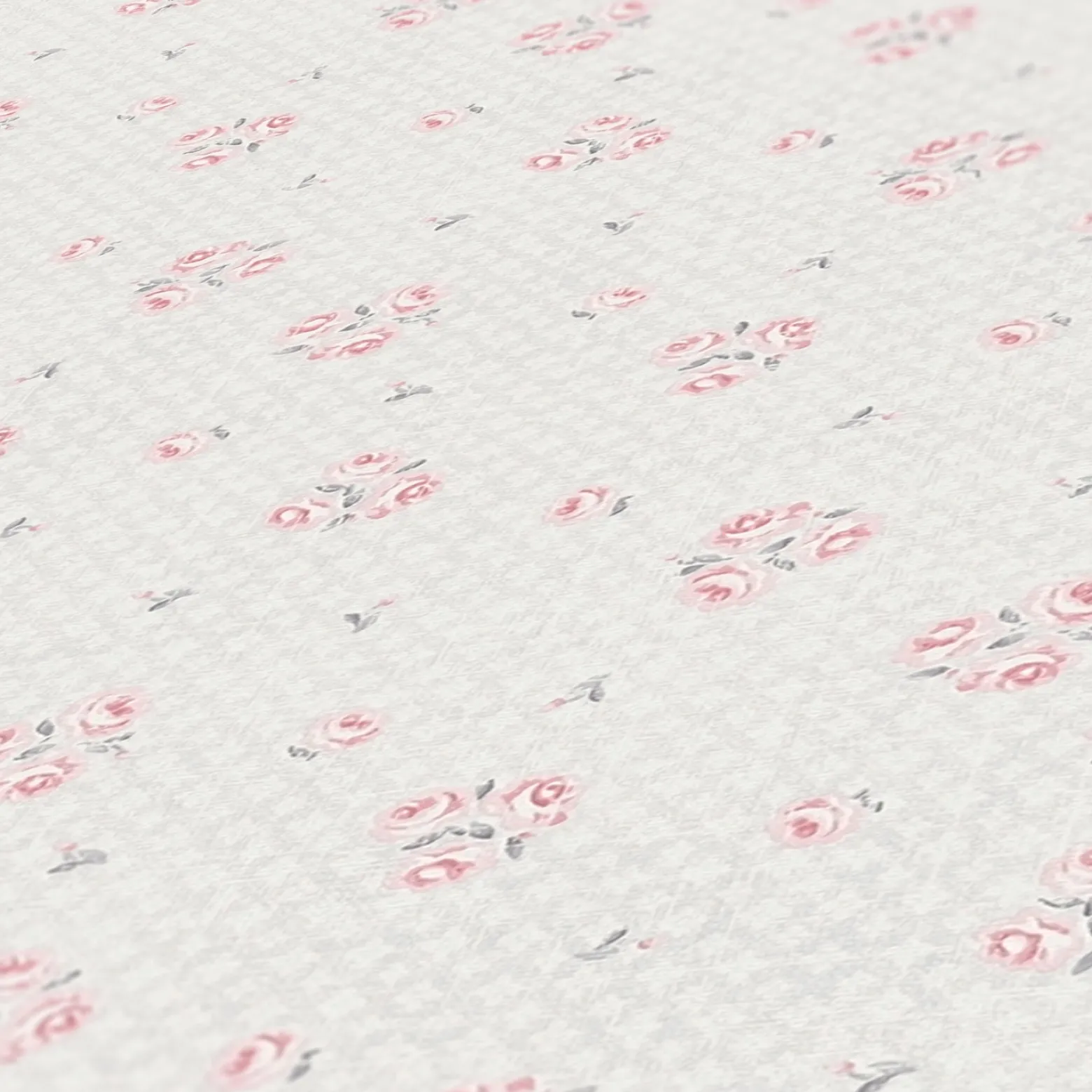 Vliestapete Rosen Landhausstil Grau Rosa Weiß 39067-3