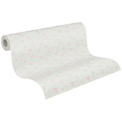 Vliestapete Rosen Landhausstil Grau Pink Weiß 39067-2
