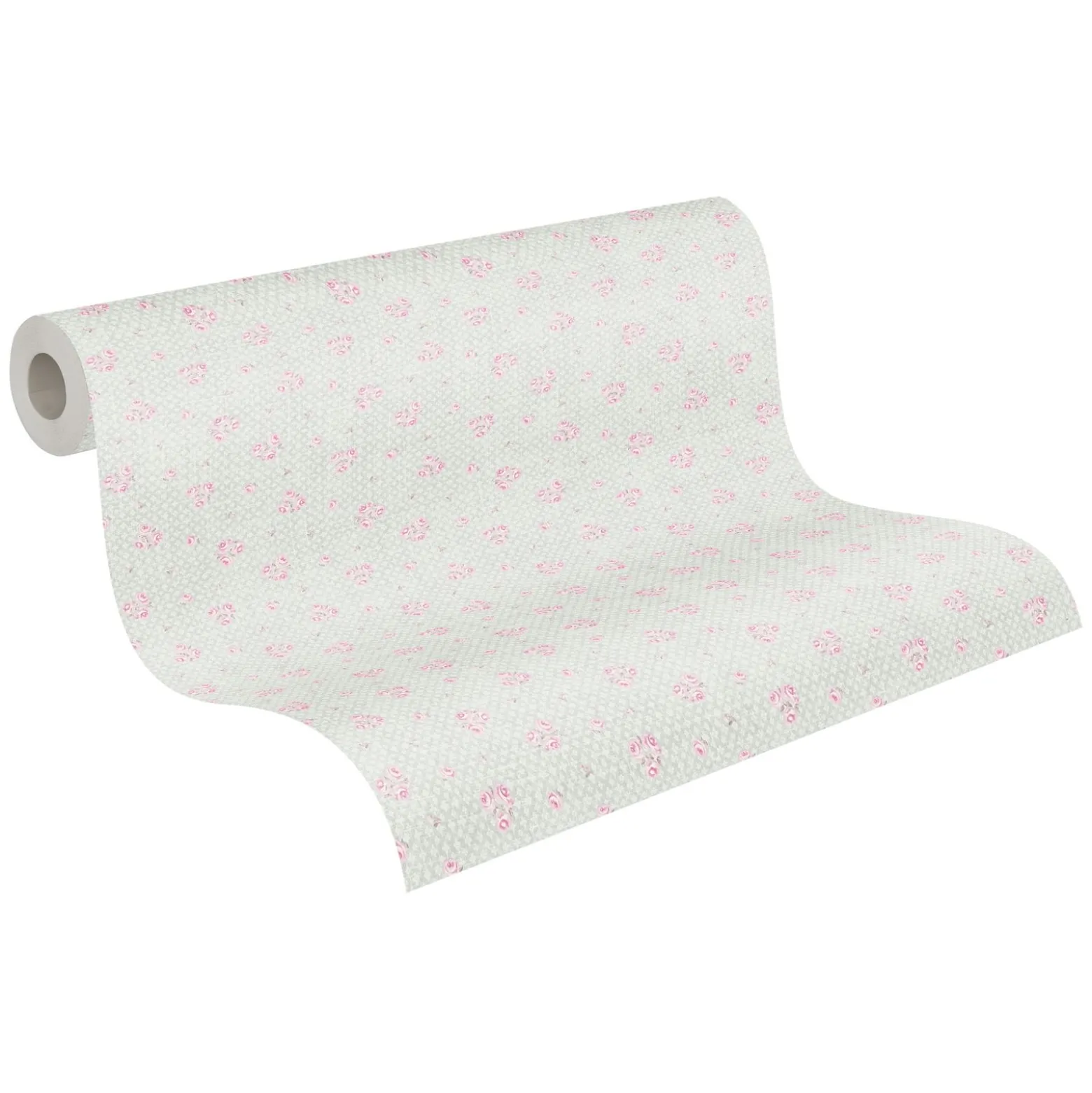 Vliestapete Rosen Landhausstil Grau Pink Weiß 39067-2