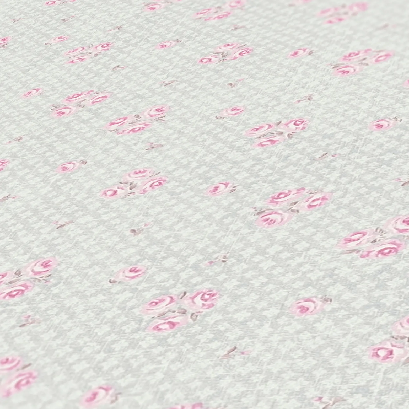 Vliestapete Rosen Landhausstil Grau Pink Weiß 39067-2