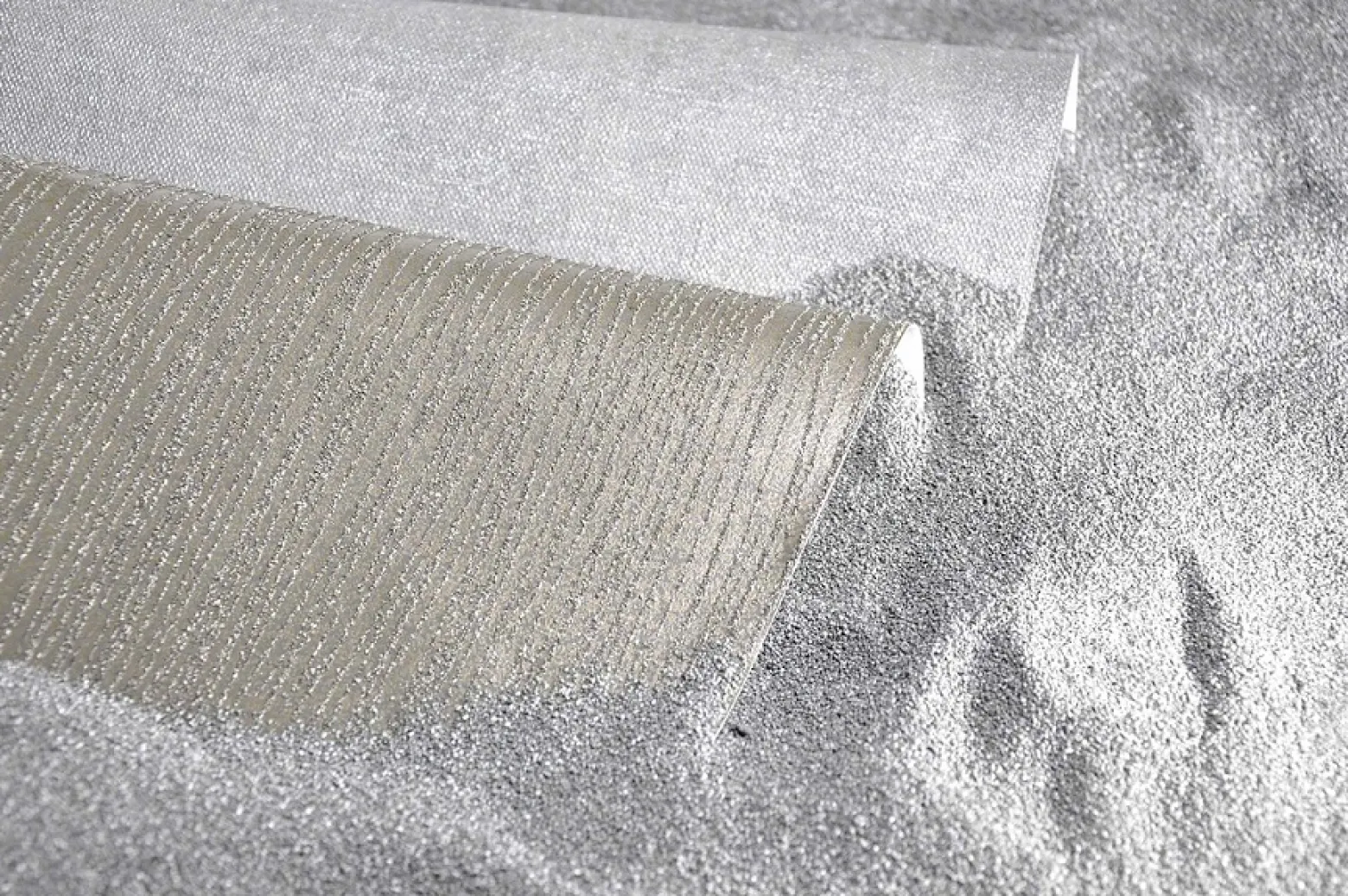 Vliestapete Sand-Struktur Streifen greige Glanz 32505