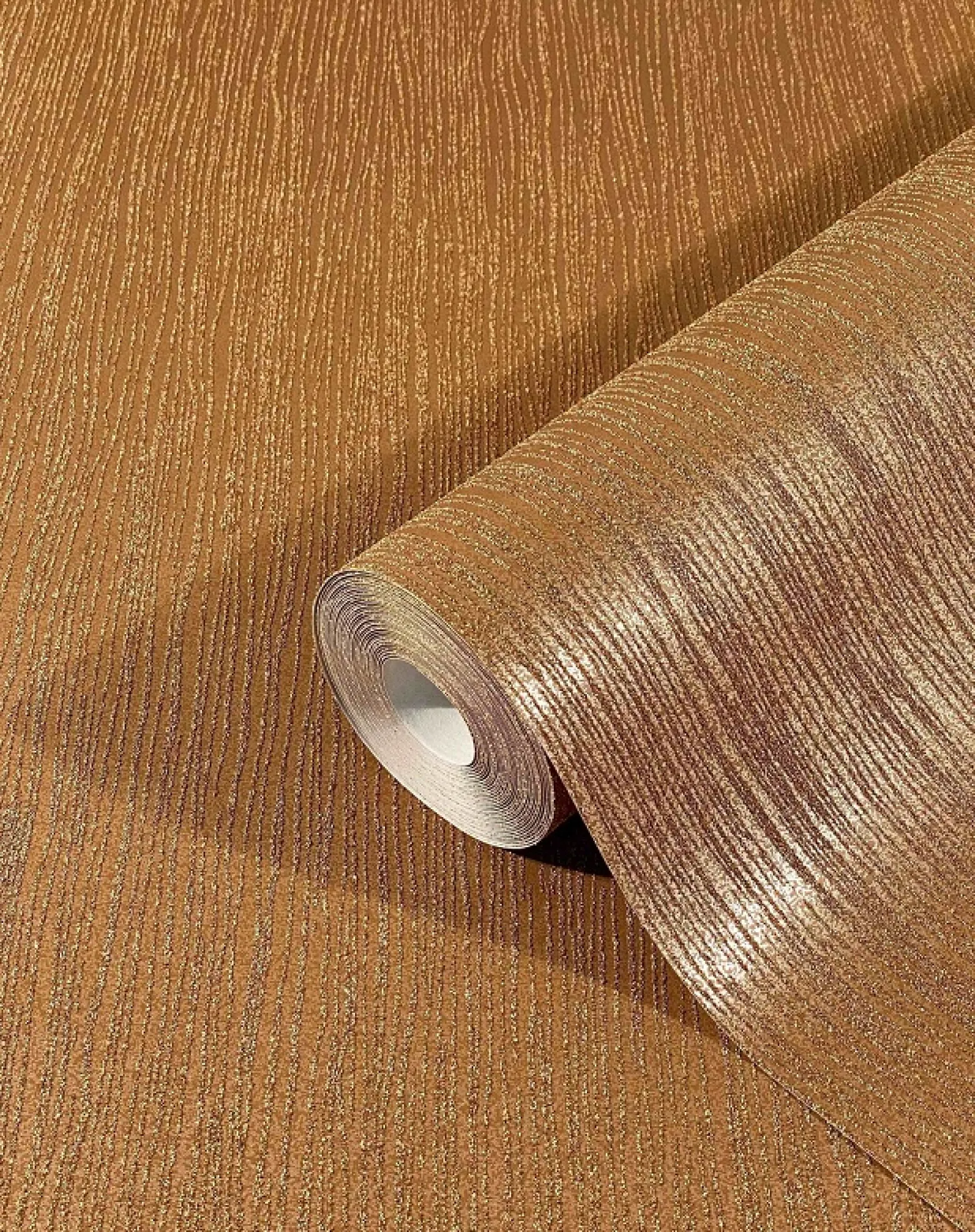 Vliestapete Sand-Struktur Streifen gold-braun 32517