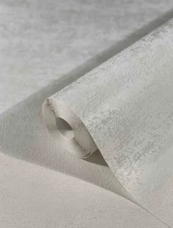 Vliestapete Sand-Struktur Uni weiß Glanz 32507