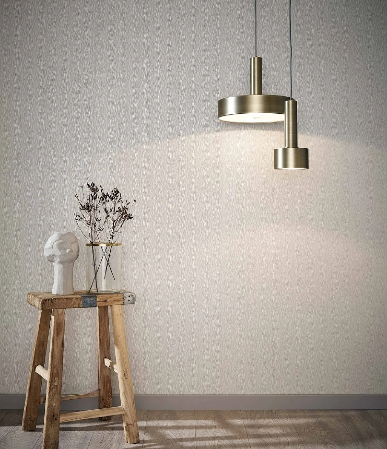 Vliestapete Sand-Struktur Wellen beige Glanz 32514
