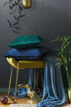 Vliestapete Schwarz Textil Optik Uni Marburg 32958