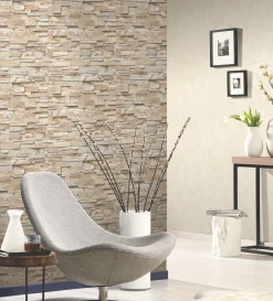 Vliestapete Stein 3D Optik beige grau Mauer 02363-10