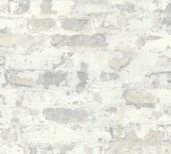 Vliestapete Steinmauer Vintage grau creme 36929-3