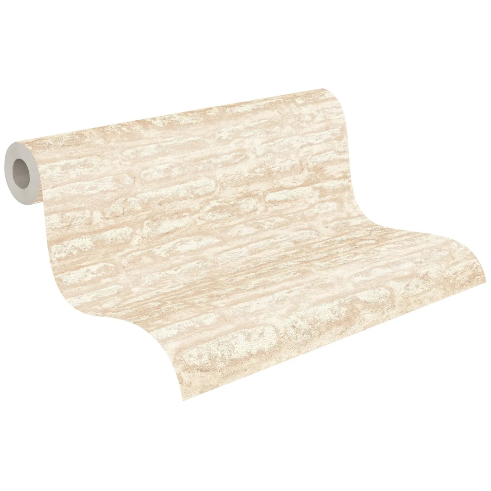 Vliestapete Stein Optik Beige Weiß 39027-2