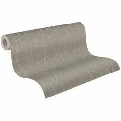Vliestapete Steinoptik Grau Silber Metallic 39934-3