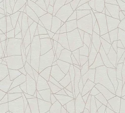 Vliestapete Steinoptik Hellgrau Creme Metallic 39934-1