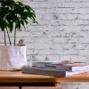 Vliestapete Stein-Optik Mauer weiß 9078-37
