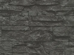 Vliestapete Stein-Optik schwarz AS Creation 7071-23