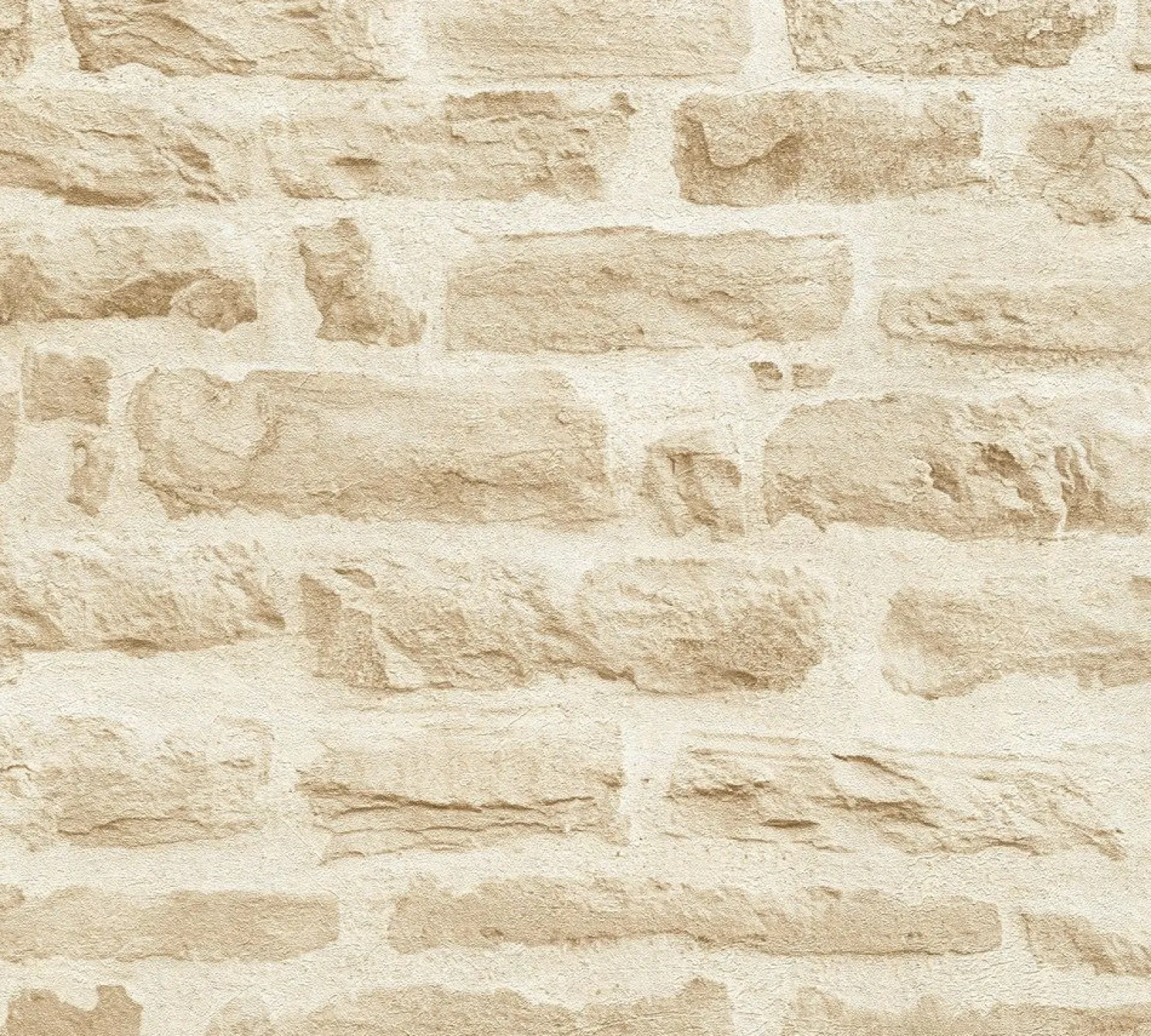 Vliestapete Stein-Optik Steinwand creme beige 35580-2