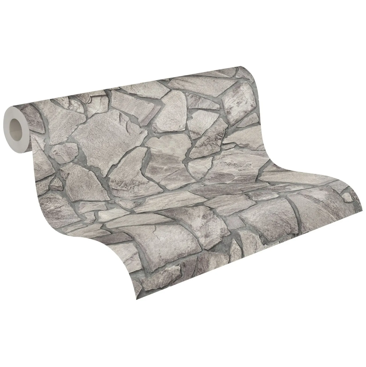Vliestapete Stein Wand Optik Grau Dunkelgrau 3893-36