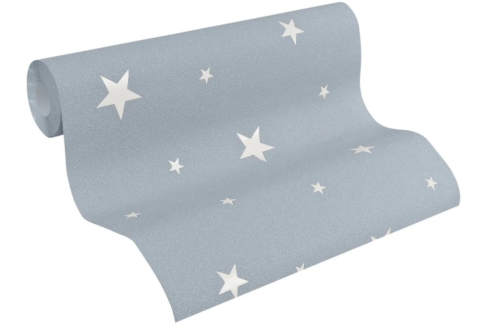 Vliestapete Sterne Fluoreszierend graublau 32440-3