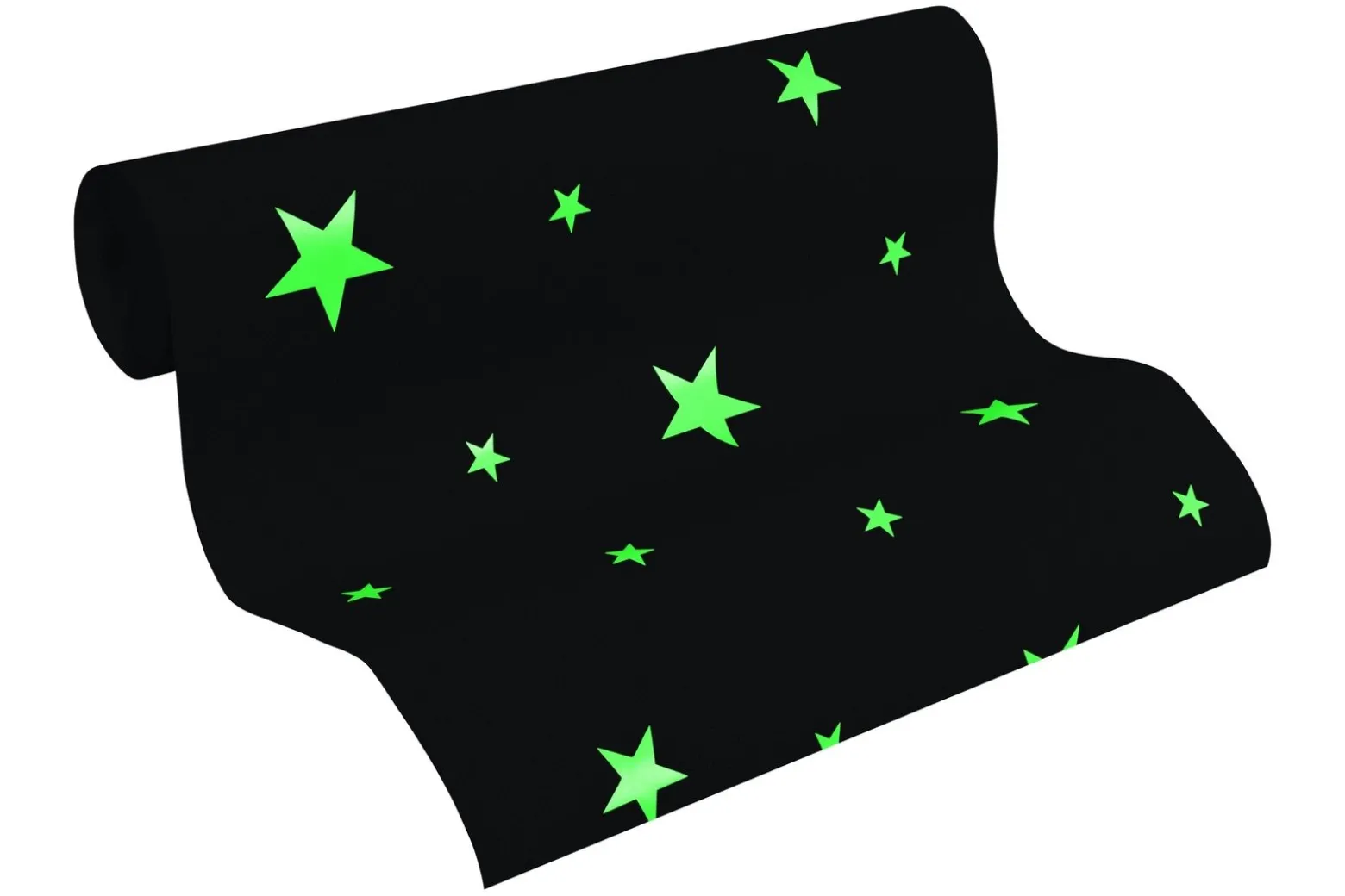 Vliestapete Sterne Fluoreszierend graublau 32440-3