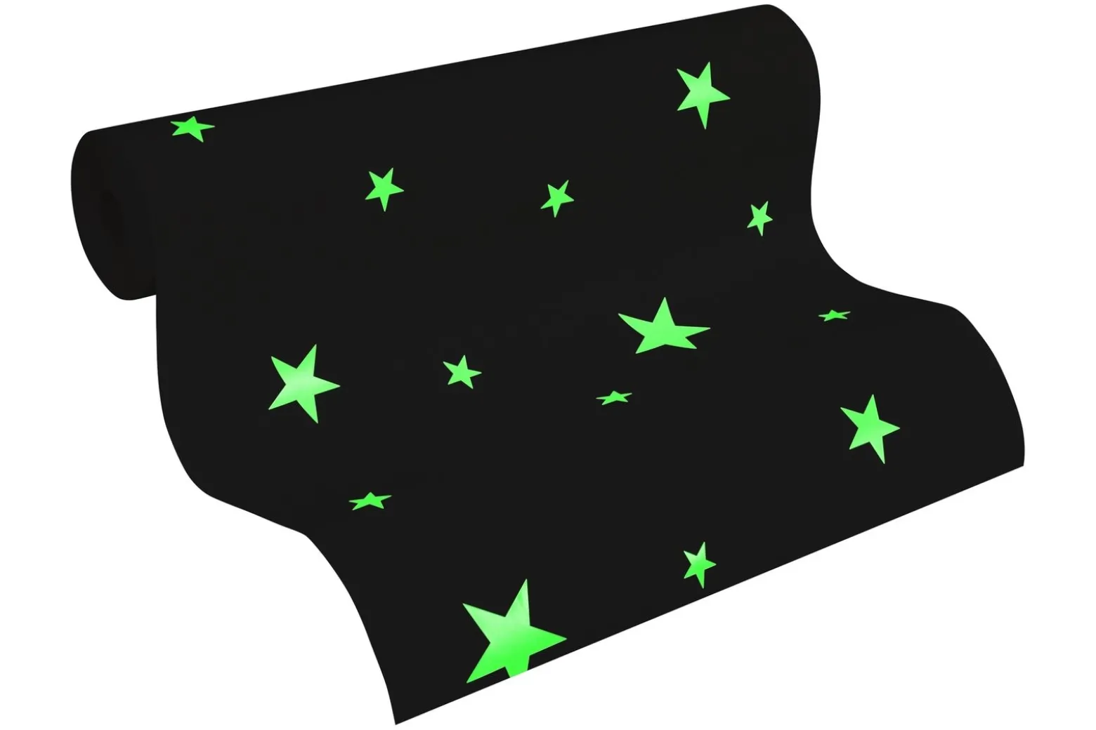 Vliestapete Sterne Fluoreszierend weiß 32440-1