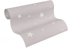 Vliestapete Sterne Fluoreszierend taupe 32440-2