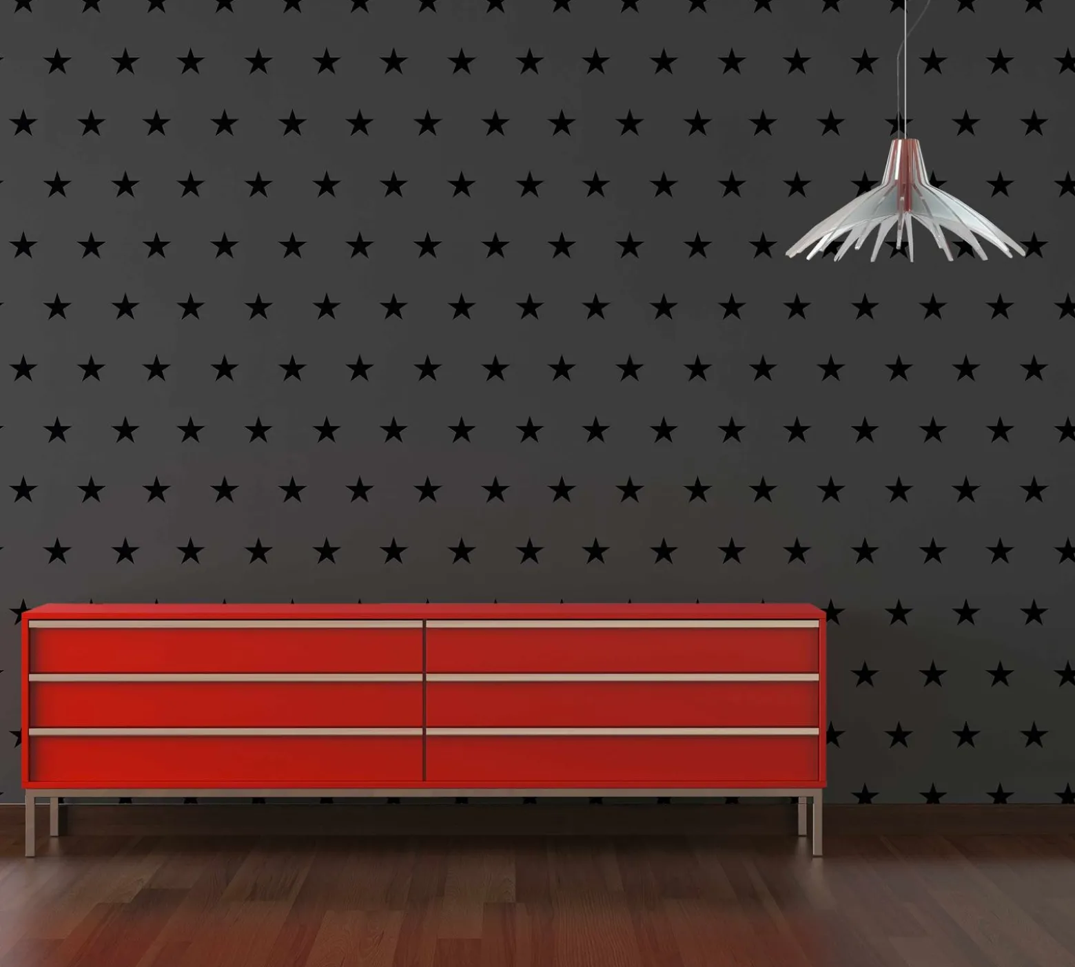 Vliestapete Sterne Glanz anthrazit HOMEFACTO:RI 34760-6