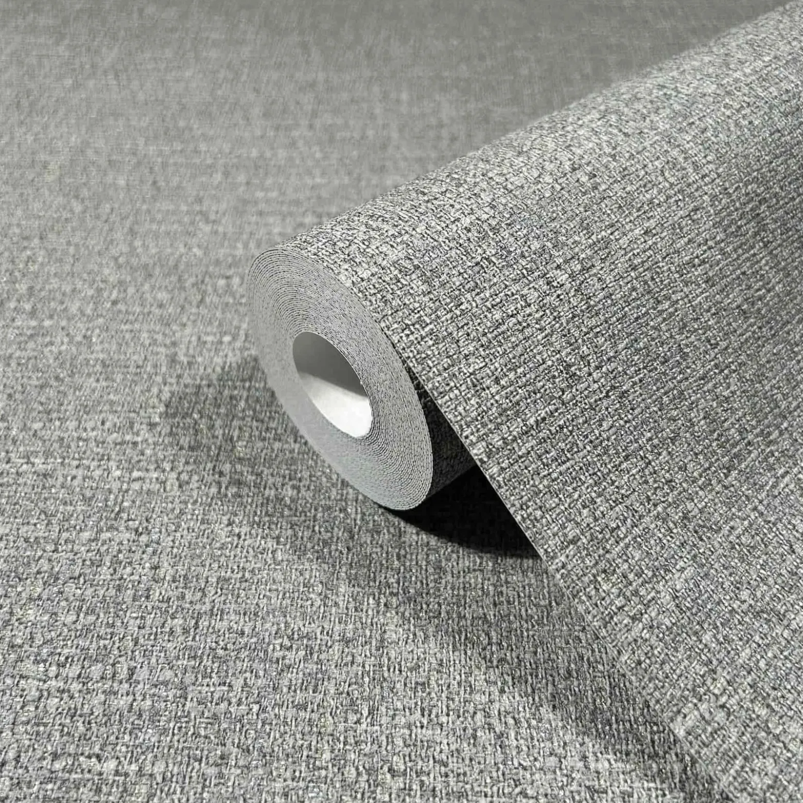 Vliestapete Stoff Optik Grau Grün Metallic 86536