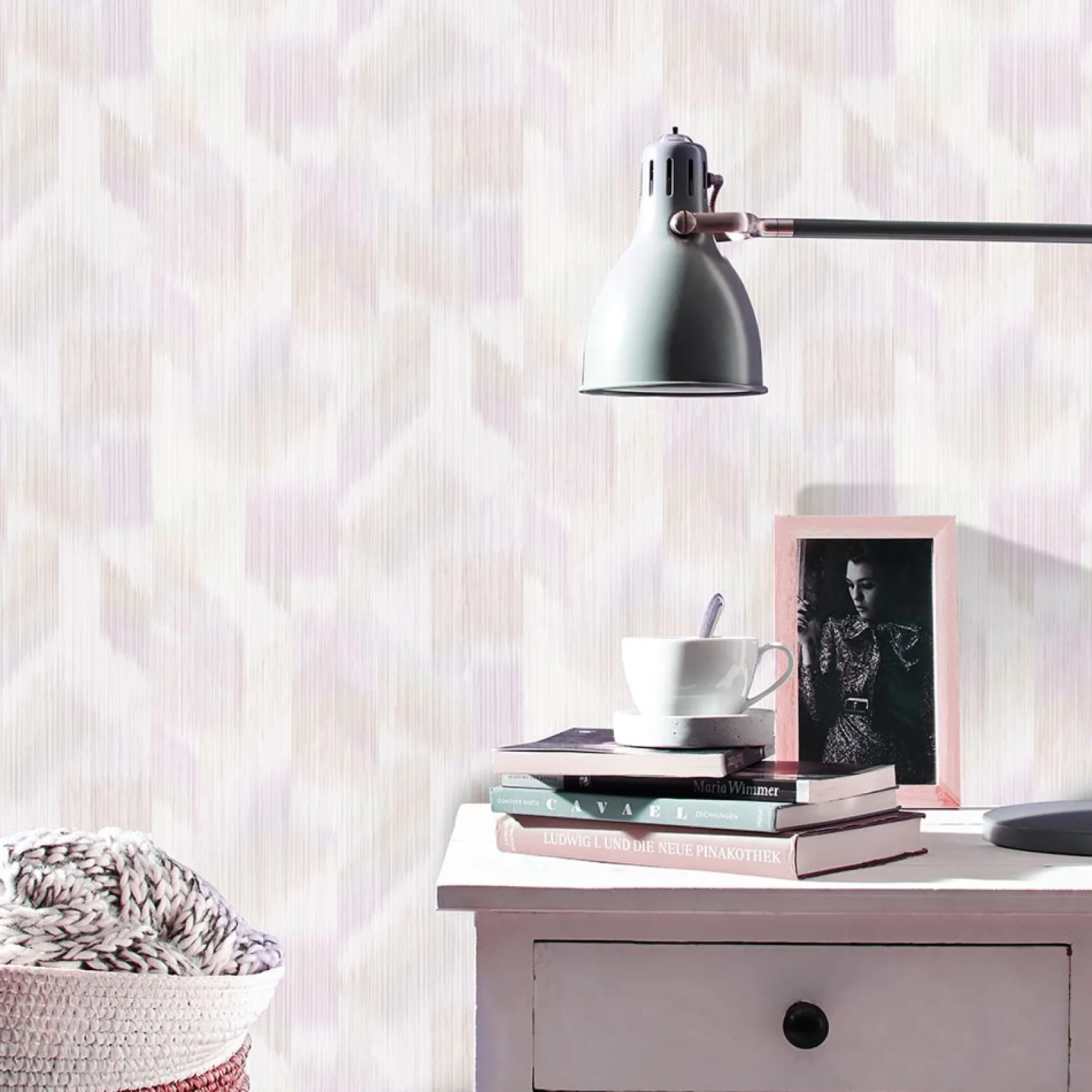 Vliestapete Streifen Batik rosa beige 10248-05