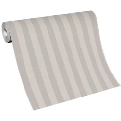 Vliestapete Streifen Beige Grau Metallic 10290-37