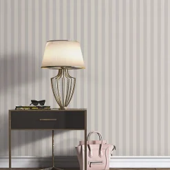 Vliestapete Streifen Beige Grau Metallic 10290-37