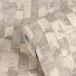 Vliestapete Streifen Betonoptik Grau Creme 79008-1