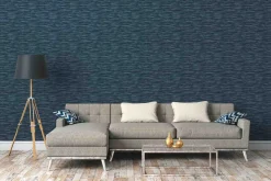 Vliestapete Streifen blau schwarz 37525-5