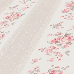 Vliestapete Streifen Blumen Punkte Beige Rosa 39069-4