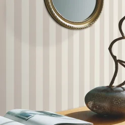Vliestapete Streifen Creme Beige Metallic 10290-02