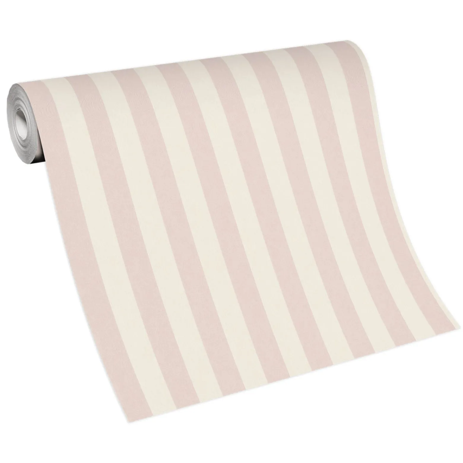 Vliestapete Streifen Creme Rosa Metallic 10290-05