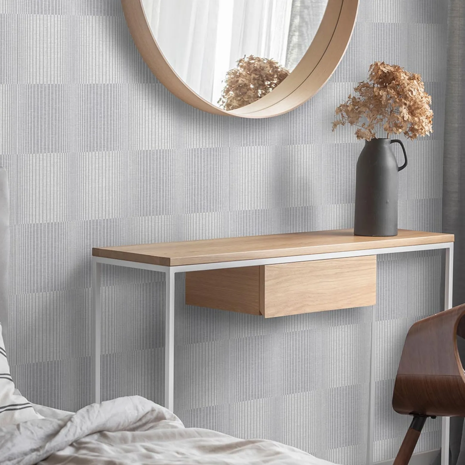 Vliestapete Streifen-Design grau 10214-31