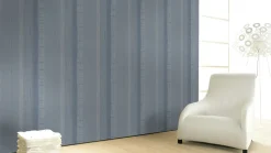 Vliestapete Streifen Glanz Marburg blau silber 58126