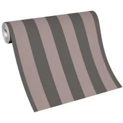 Vliestapete Streifen Grau Rosegold Metallic 10361-48