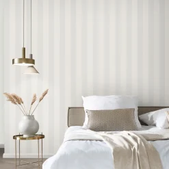 Vliestapete Streifen Grau Weiß Metallic 10361-31