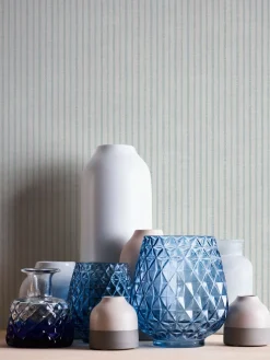 Vliestapete Streifen Landhausstil Weiß Blau 39076-4
