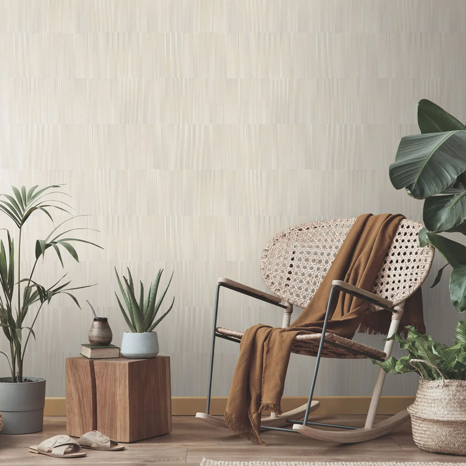 Vliestapete Streifen Linien Abstrakt Beige 10398-02