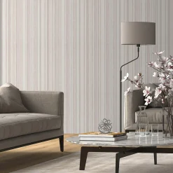 Vliestapete Streifen Muster Rosa Beige Creme 10588-05
